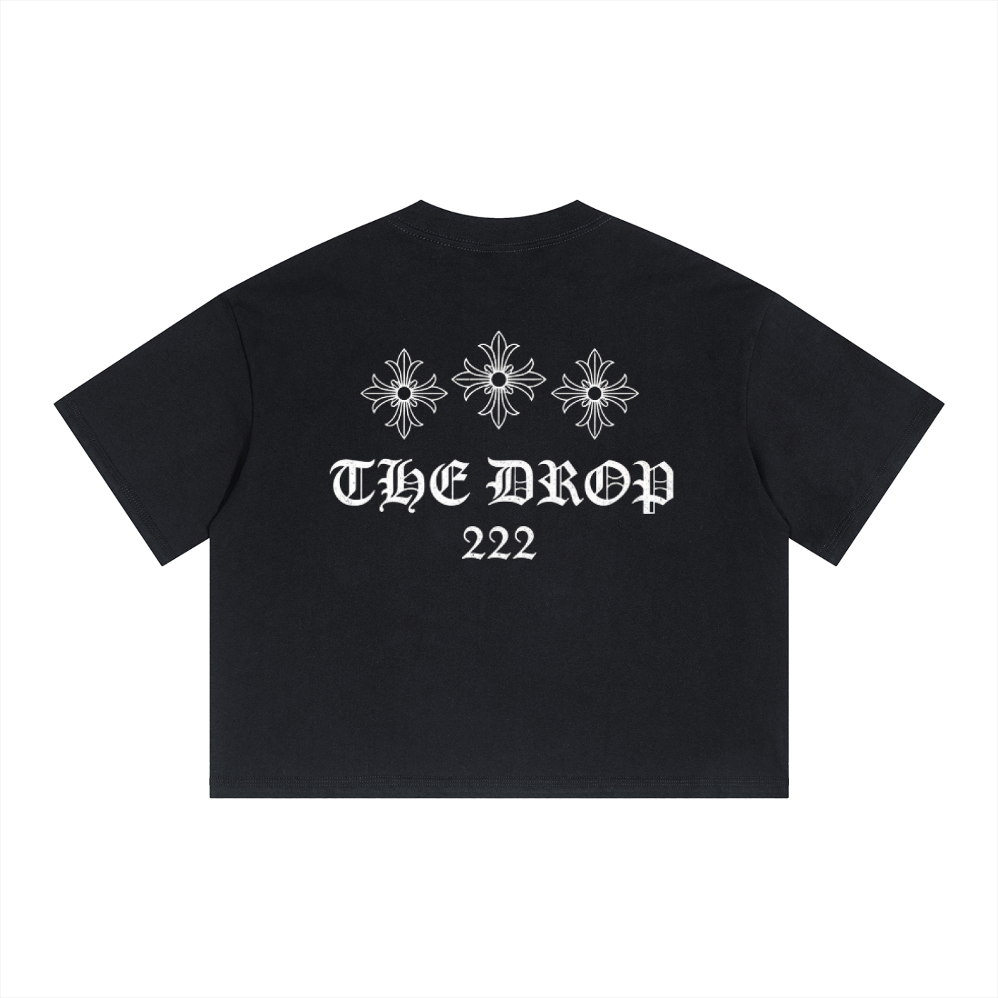 Unisex Boxy Drop Shoulder Crop T-Shirt