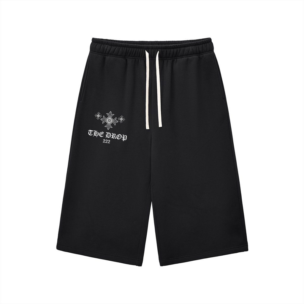 Relaxed Drawstring Three-quarter Sweatpants