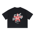 Unisex Boxy Drop Shoulder Crop T-Shirt