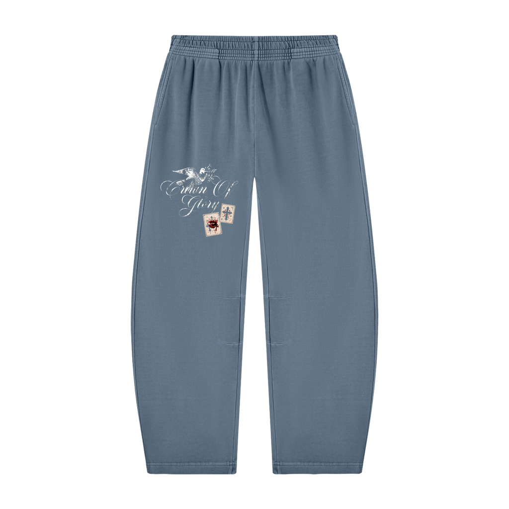 Crown Of Glory Vintage Washed Barrel Leg Sweatpants