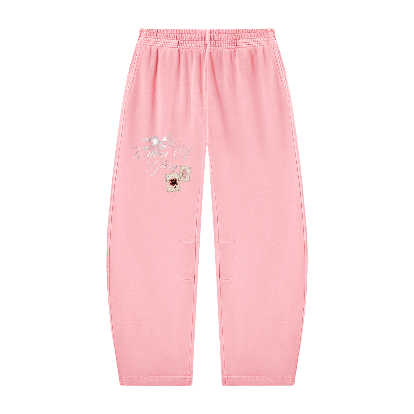 Crown Of Glory Vintage Washed Barrel Leg Sweatpants