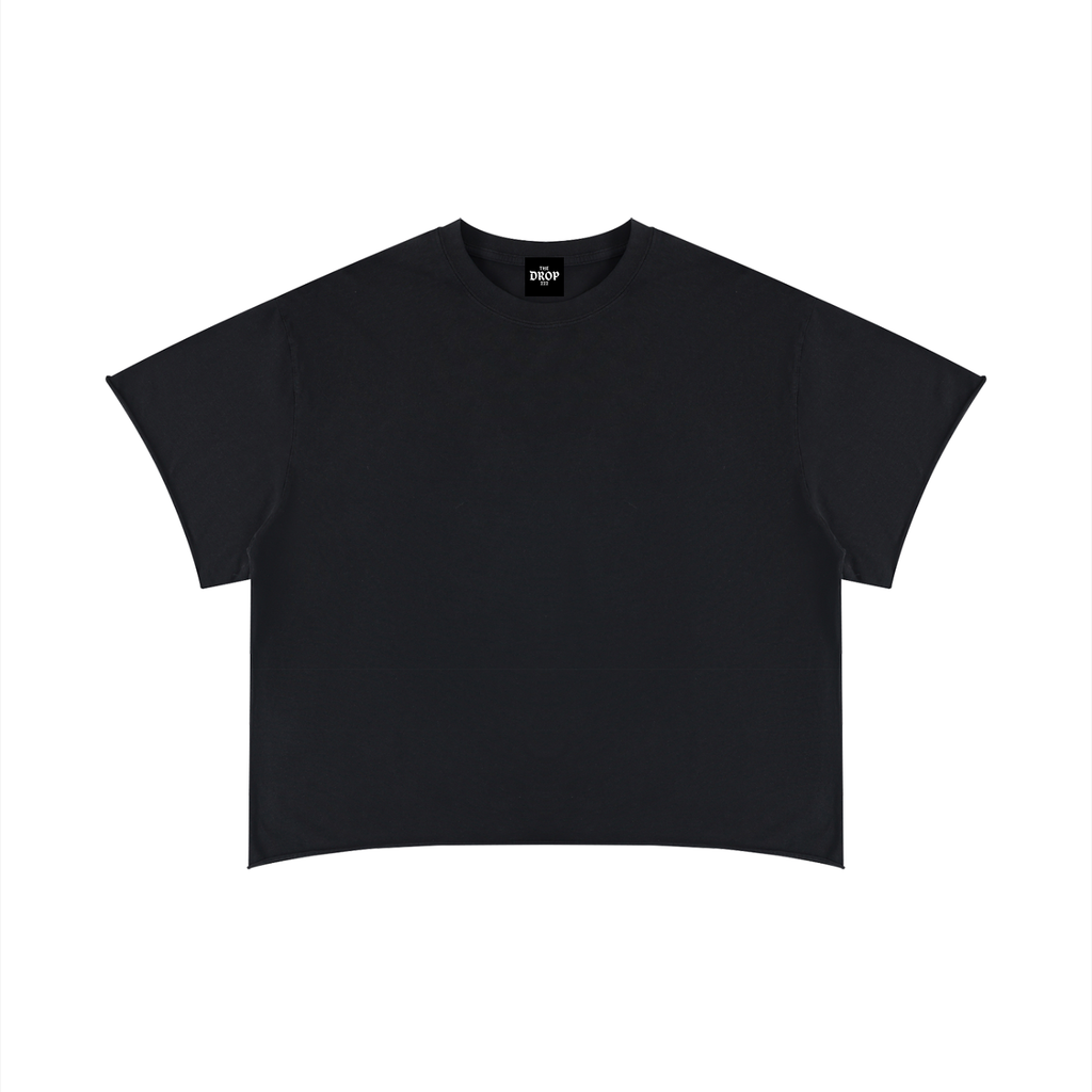 Unisex Boxy Raw Edge T-Shirt