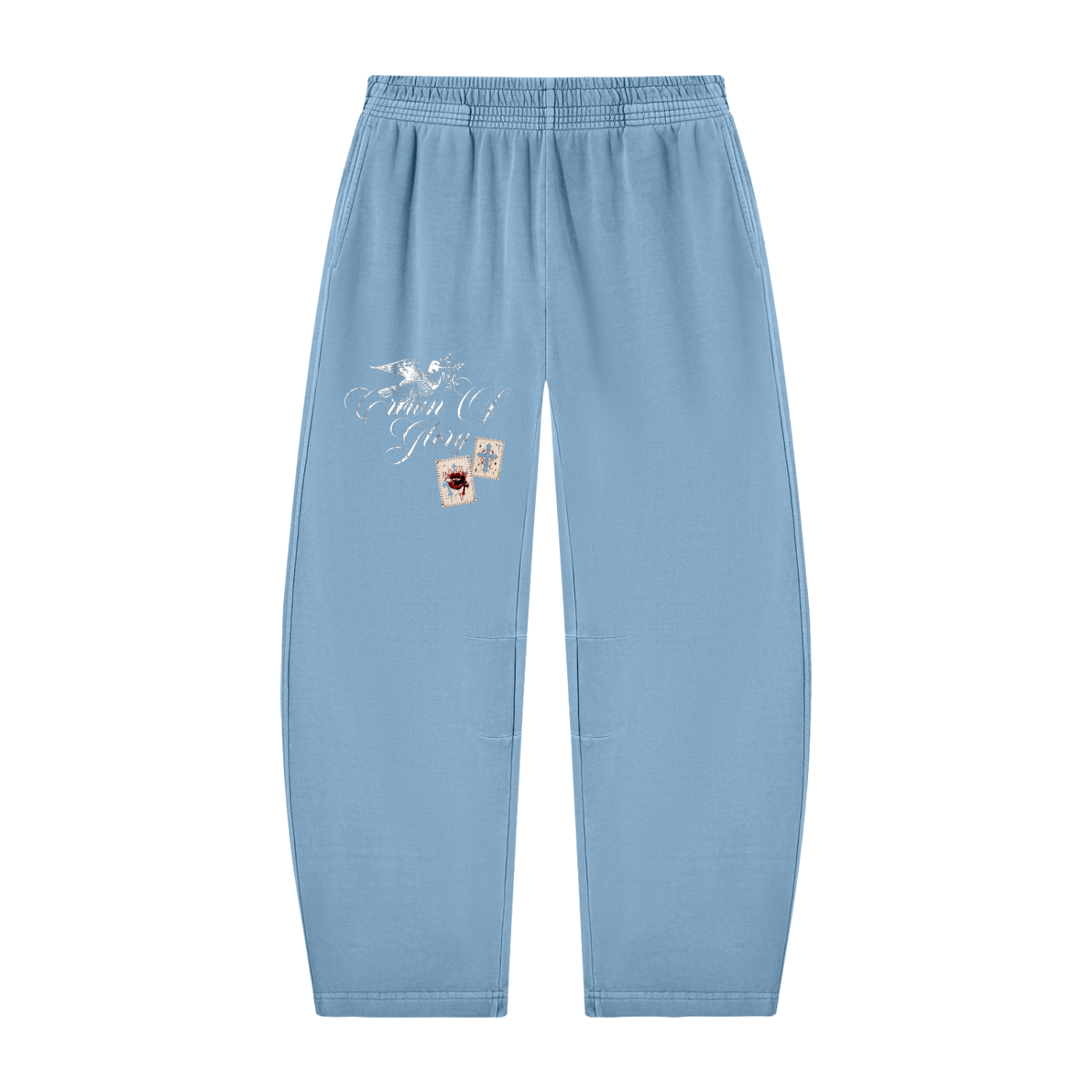 Crown Of Glory Vintage Washed Barrel Leg Sweatpants