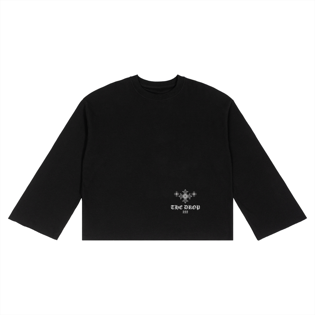 Unisex Waffle Raw Edge T-Shirt